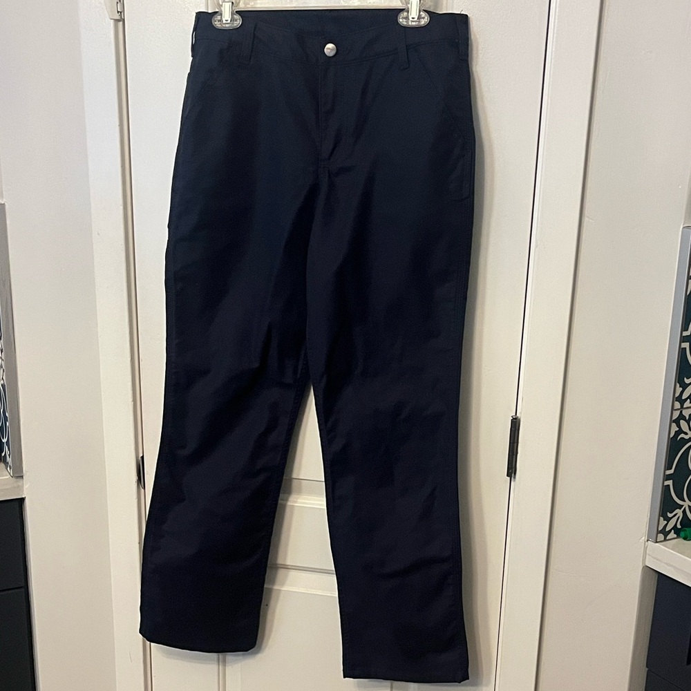Carhartt Women's Navy Canvas Carpenter Boot Cut Pants